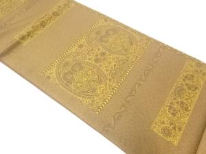 花更紗模様織出し袋帯